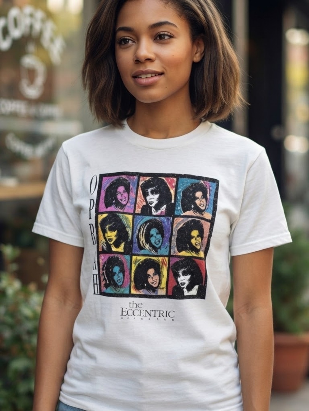 Oprah Winfrey T Shirt 90’s Vintage Andy Warhol Style HL Miller Eccentric Small